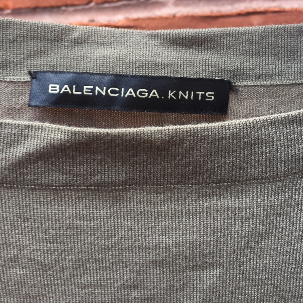 Balenciaga Wool Olive Sweater Sz 38